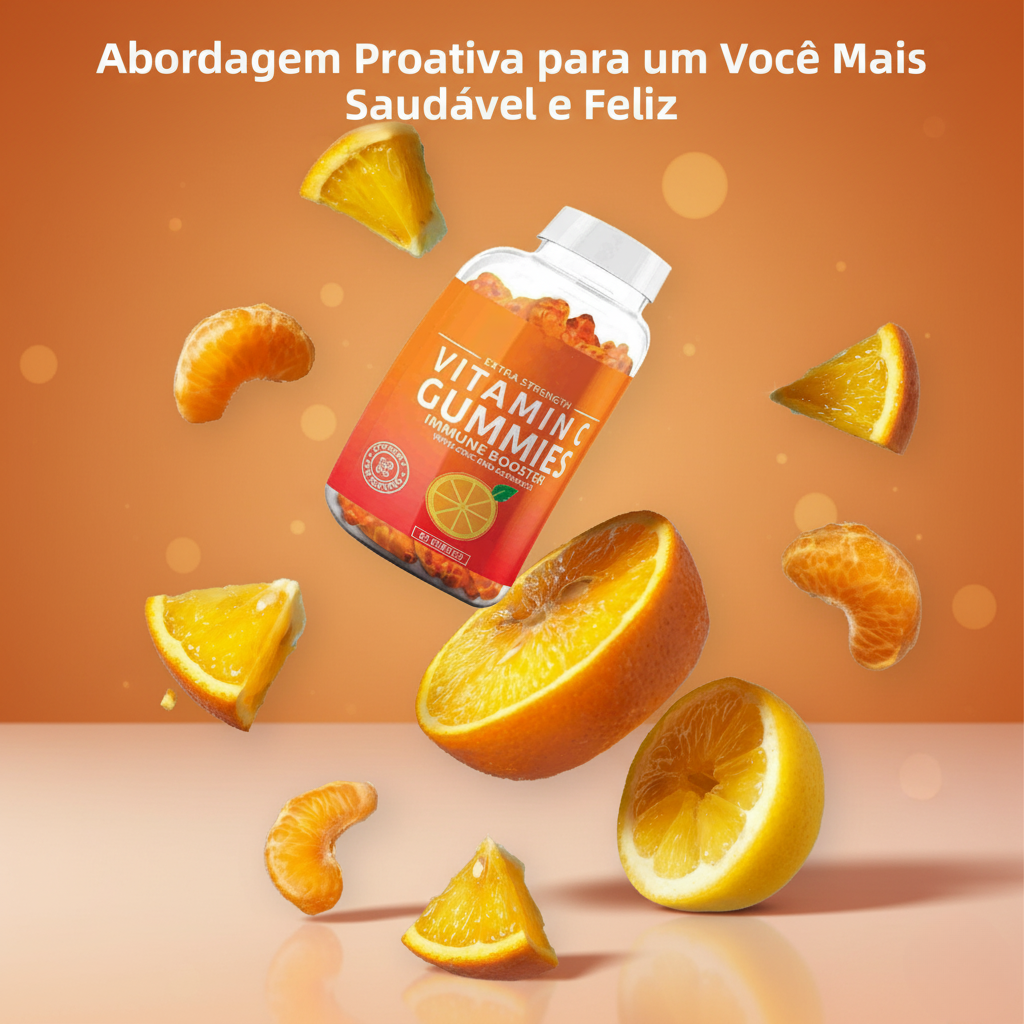 Gomas de Vitamina C Sabor Laranja 250g | WELLBODY – Energia e Imunidade